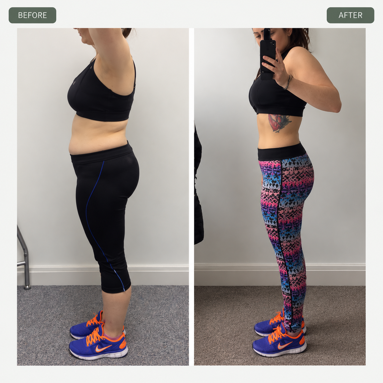 Gym 72 client before and after fitness transformation