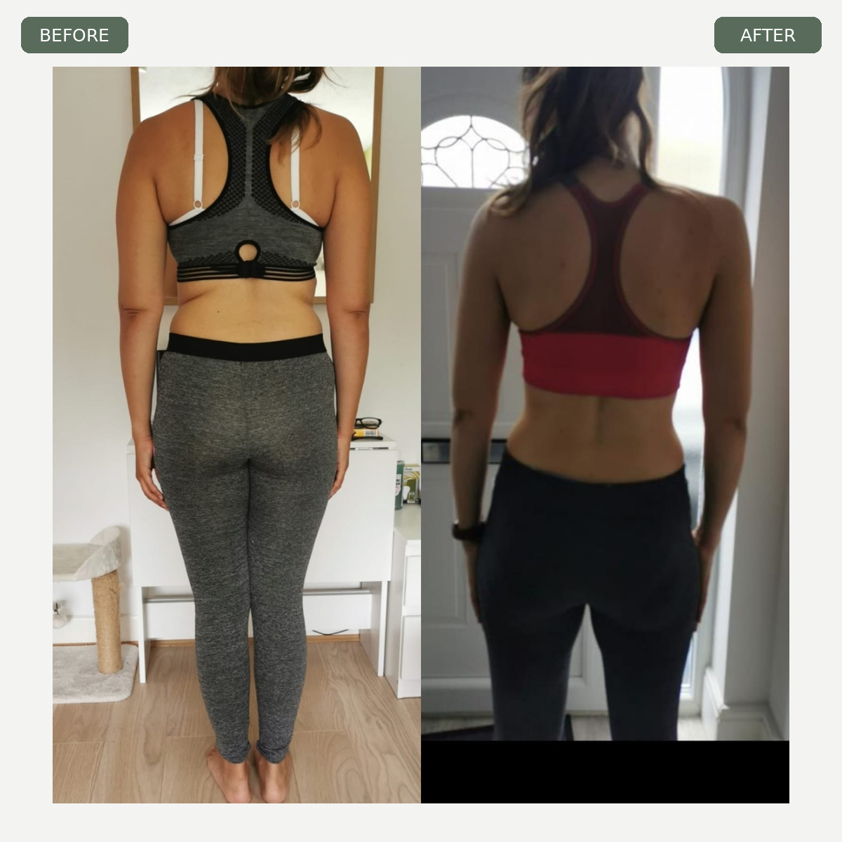 Gym 72 female client before and after fitness transformation